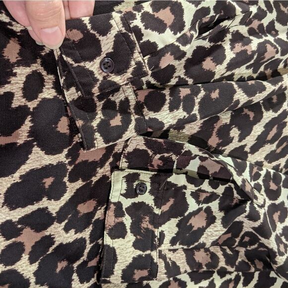 Gianni Bini Leopard Print Blouse Size XS - Picture 6 of 14